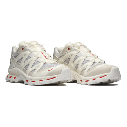 SALOMON CNY Coverage Support Abrasion Resistant Low top Running Shoes Unisex Vanilla Earth Gray Fire Red