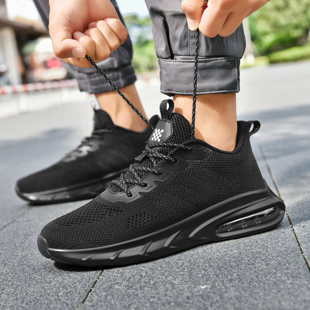 HEIWEILU Cushioning Slip Resistant Breathable Cushioning Slip Resistant Breathable Low top Air Cushion Casual