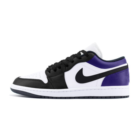 Jordan Air Jordan 1 Low Abrasion Resistant Abrasion Resistant Low top Vintage Basketball Shoes Unisex Black Purple