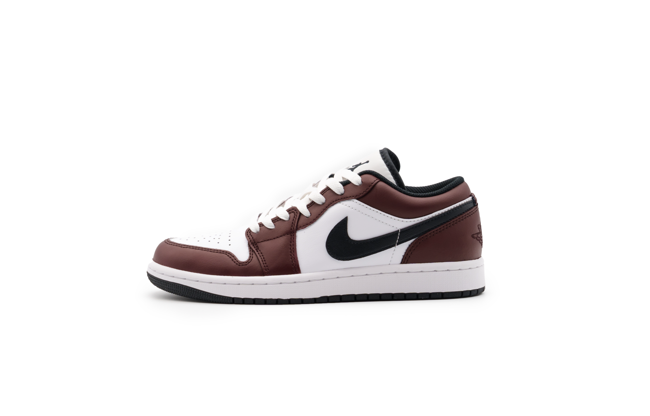 Jordan Air Jordan 1 Cushioning Slip Resistant Abrasion Resistant Low top Vintage Basketball Shoes Men’s Burgundy