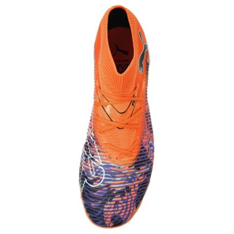 PUMA FUTURE 8 TT Turf Artificial Turf Fabric Abrasion Resistant Coverage Soccer Shoes Men’s Orange Black