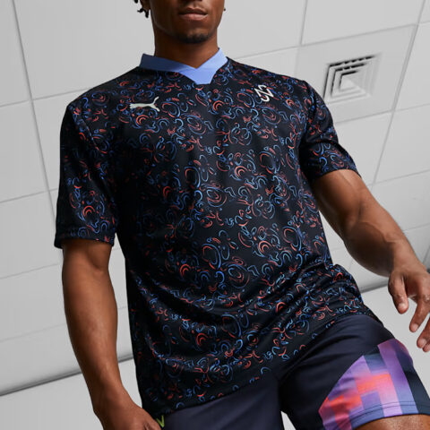 PUMA CORE HERITAGE Soccer Jerseys Men’s Black Blue Moderate