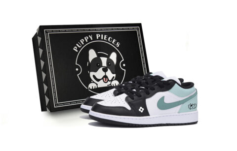 Jordan Air Jordan 1 Sweet, Cool, And Vintage, Special Shoe Box Low top Vintage Basketball Shoes Men's White Tiffany