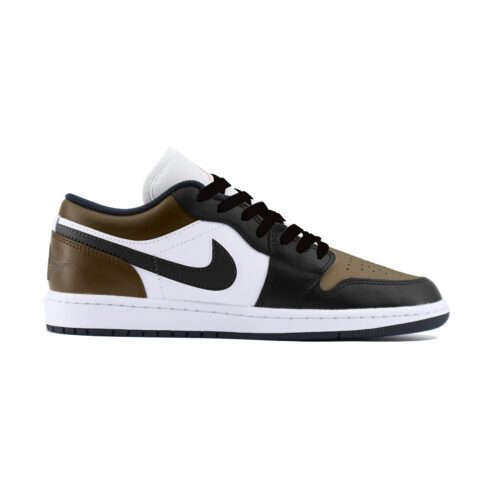 Jordan Air Jordan 1 Abrasion Resistant Low top Vintage Basketball Shoes Unisex Black White Brown