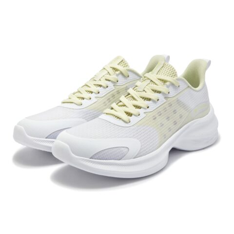 361° Cushioning Breathable Lightweight Low top Casual Sprint City Commuting Running Shoes Men’s White Melon Green