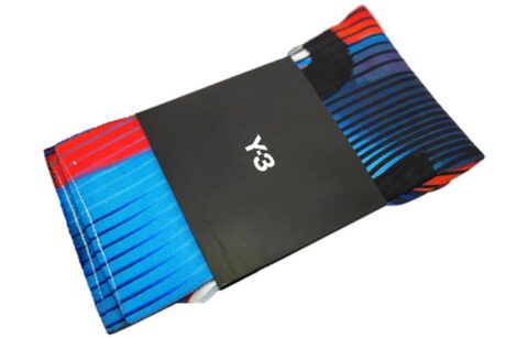 Y 3 Knee High Socks Unisex Red Blue