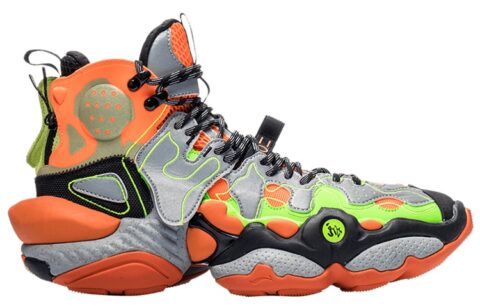 Li Ning New York Fashion Week Runway Style ACE High top Vintage Basketball Shoes Men’s Orange Black