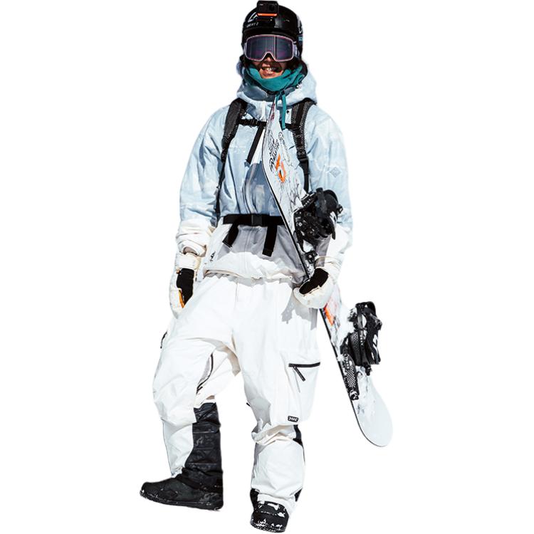 Li Ning Sports Ski Pants Unisex Black White