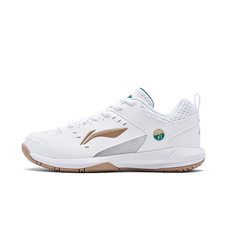 Li Ning Light Feather Cushioning Low top Badminton Shoes Unisex White