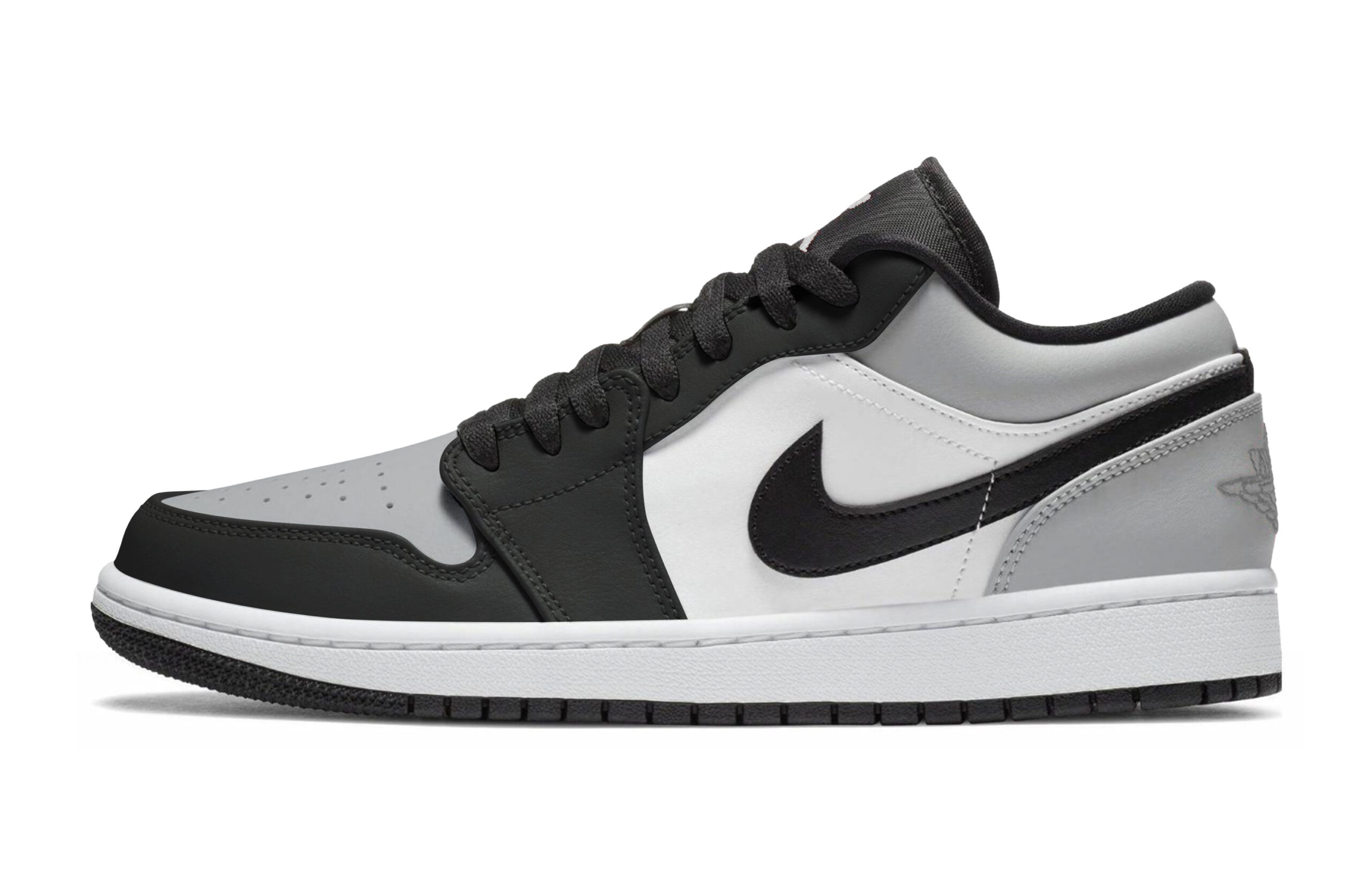 Jordan Air Jordan 1 Abrasion Resistant Low top Skateboard Shoes Unisex Black Gray