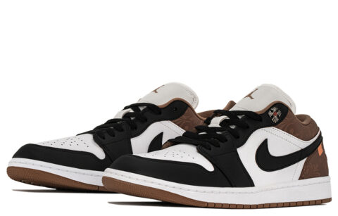Jordan Baroque, Lucky Totem, Box, Traditional Relief Abrasion Resistant Low top Vintage Basketball Shoes Unisex Mocha