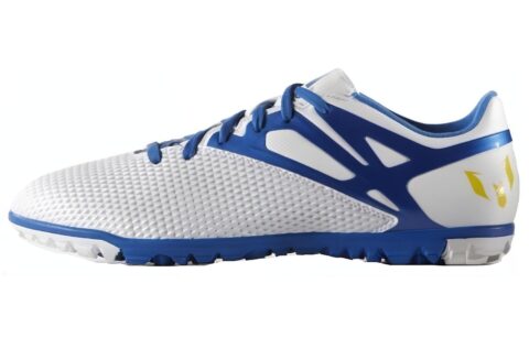 Adidas Messi 15.3 TF Turf Abrasion Resistant Soccer Shoes Men's White Blue
