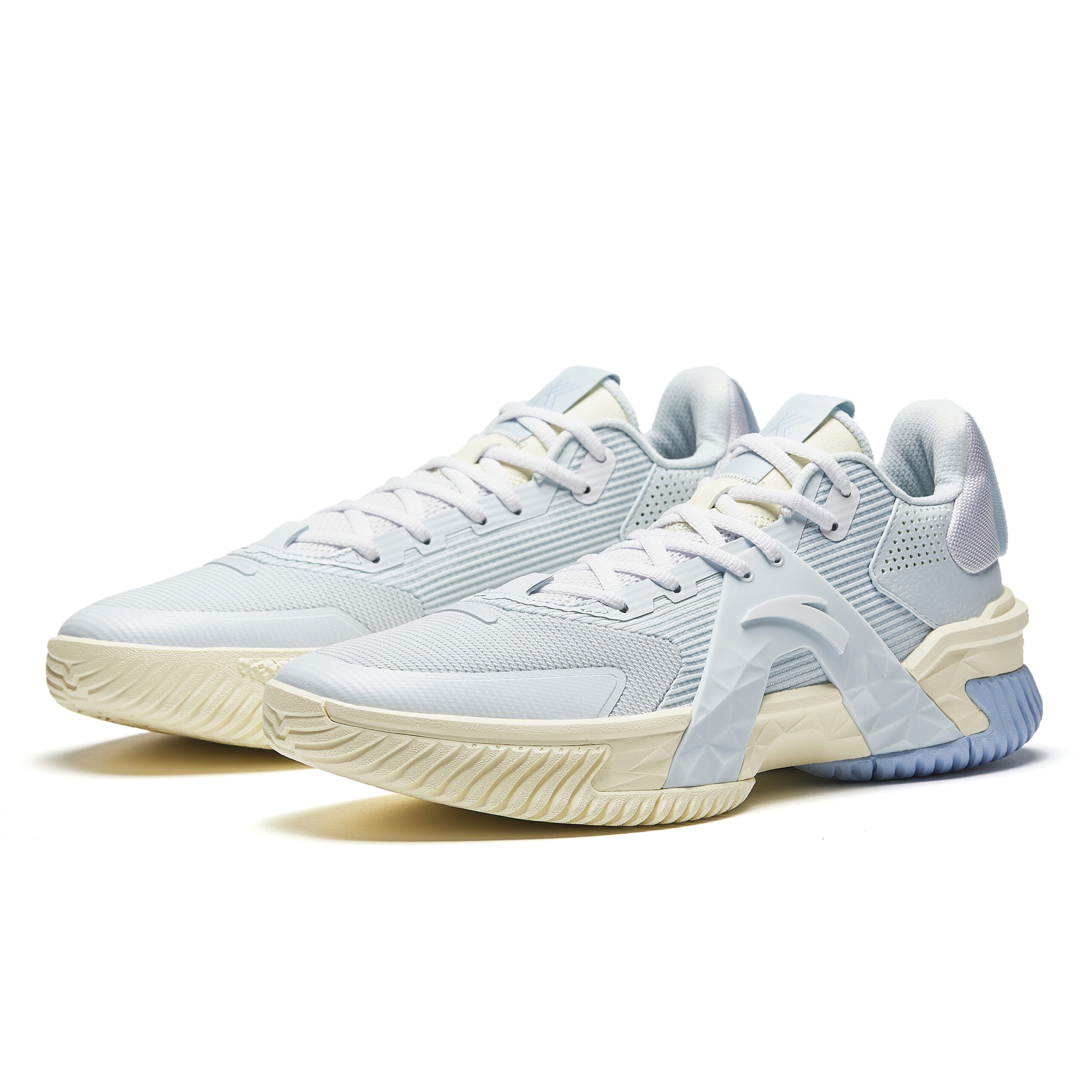 ANTA Airspace 5 Basketball Shoes Men’s Low Top Light Mist Gray/Anta White