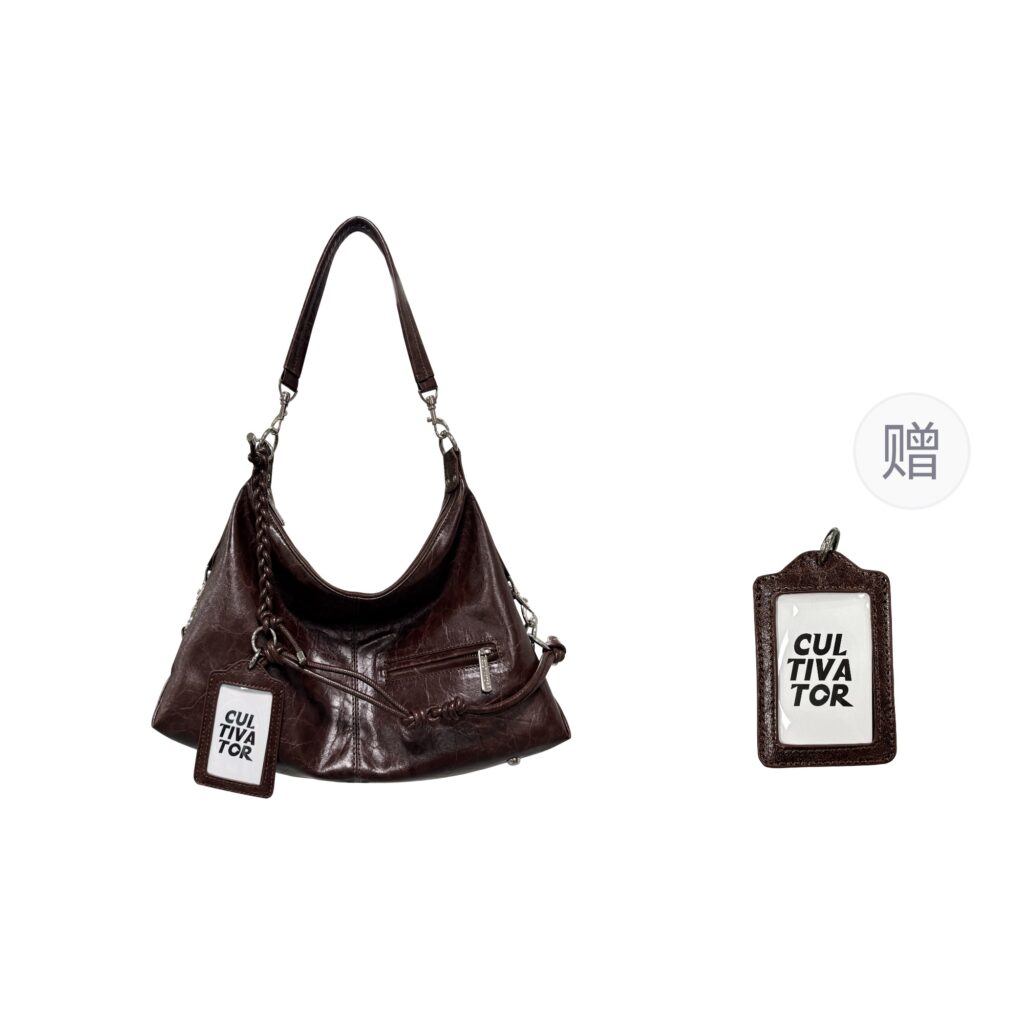 CULTIVATOR Pu Shoulder Bag, Crescent Bag, Shoulder Bag Large Unisex Beige/Brown/Black/Red