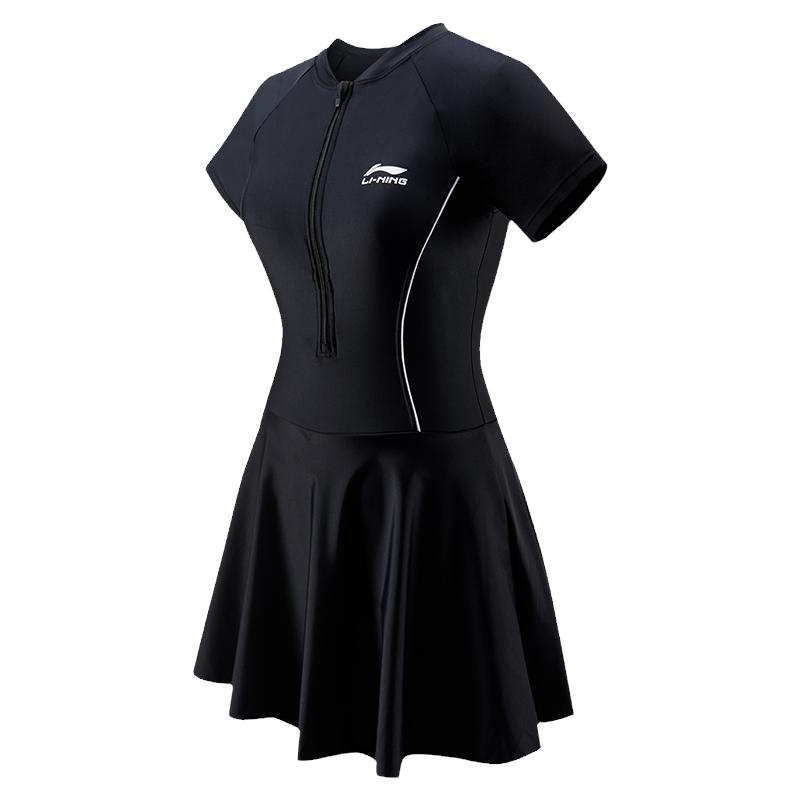 Li Ning Sports Fashion Collection Swimming Sets Nylon, Elastane Polyester Swimming Pool Beach Vacation Women's Black