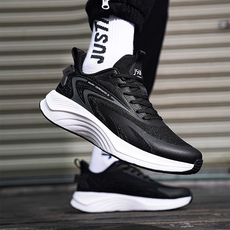 JSWEI Lightweight Cushioning Breathable Low top Running Shoes Men’s