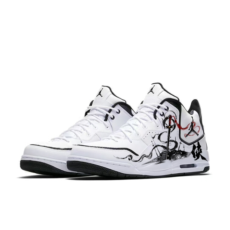 Jordan Courtside 23 Abrasion Resistant Mid top Vintage Basketball Shoes Men’s White