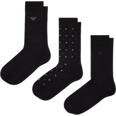 EMPORIO ARMANI FW25 Crew Socks Men’s 3 Pack