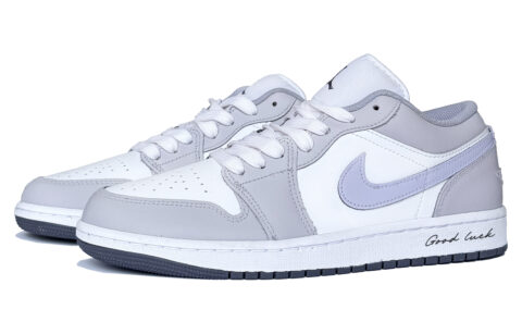 Jordan Air Jordan 1 Lunar Mail, Maris Sal Grape Cushioning Low top Vintage Basketball Shoes Men’s Purple White