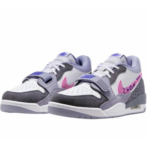 Jordan Legacy 312 Vintage Basketball Shoes Men’s Low Top White Purple Pink