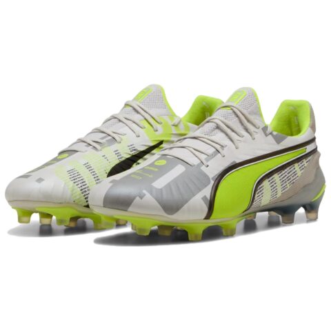 PUMA AG Artificial Ground FG Firm Ground Abrasion Resistant Soccer Shoes Men’s Gray Green