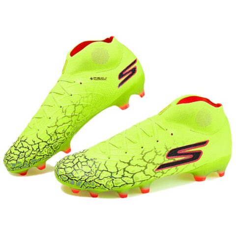 Skechers Artificial Turf Breathable Rebound Breathable And Resilient Soccer Shoes Men’s Yellow Black