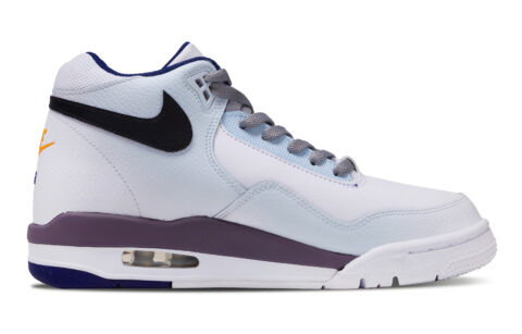 Nike Flight Legacy Datura Slip Resistant Abrasion Resistant Mid top Vintage Basketball Shoes Men’s White Blue