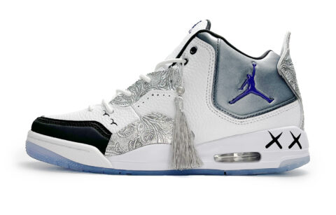 Jordan Courtside 23 Slip Resistant Abrasion Resistant Mid top Vintage Basketball Shoes Unisex White