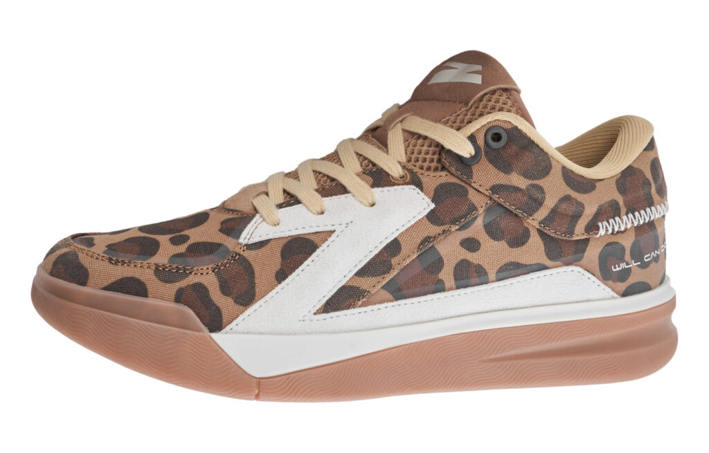 UZIS Cushioning Abrasion Resistant Breathable Anti Rollover Low top Basketball Shoes Men’s Brown Leopard Print