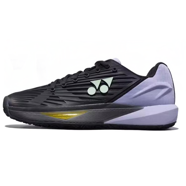 YONEX Slip Resistant Abrasion Resistant Low top Tennis Shoes Unisex Black Purple
