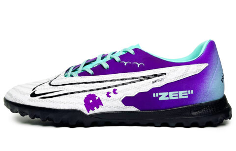 Nike Phantom GX Cushioning Abrasion Resistant Breathable Soccer Shoes Unisex Purple White