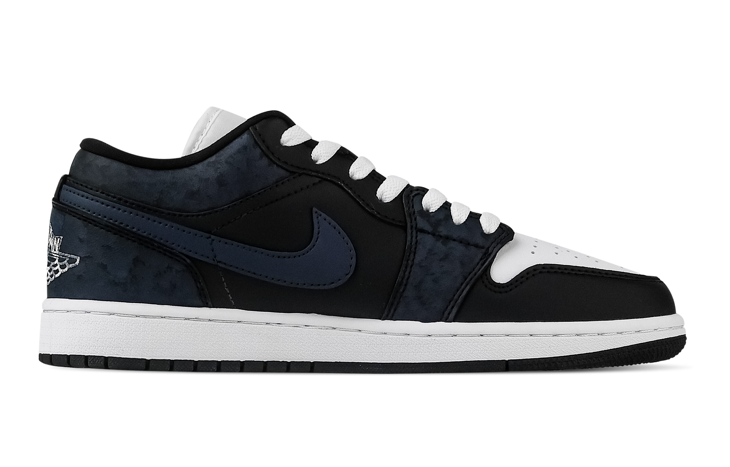 Jordan Air Jordan 1 Starry Sky Reverse, Heart Box Low top Vintage Basketball Shoes Unisex Navy Blue