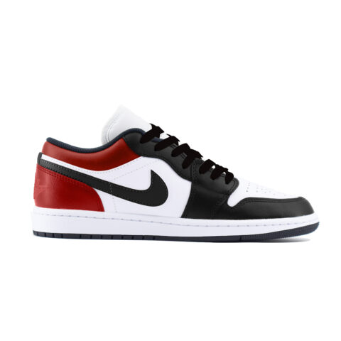 Jordan Air Jordan 1 Low Abrasion Resistant Abrasion Resistant Low top Vintage Basketball Shoes Unisex Black Red