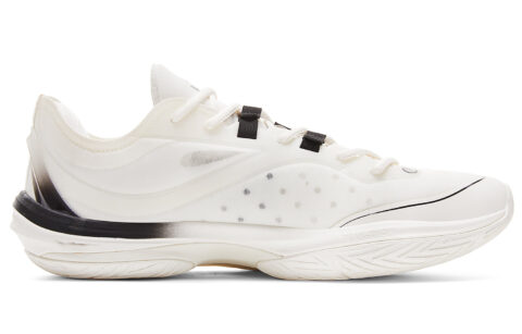 PEAK Cushioning Slip Resistant Low top Basketball Shoes Men’s Ivory Black