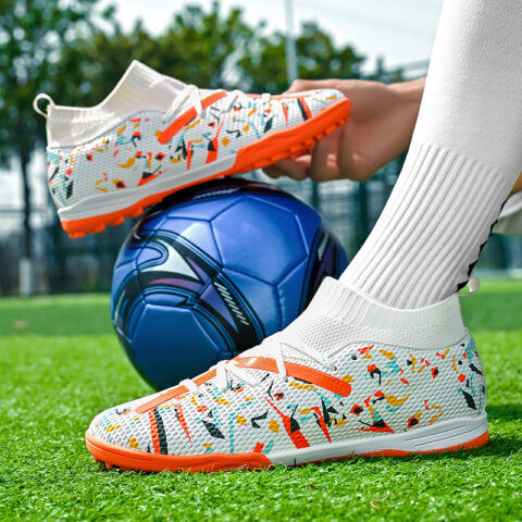 Sportful Soccer Shoes Men’s Low Top White Orange Turf/Purple Turf/Black Green Turf
