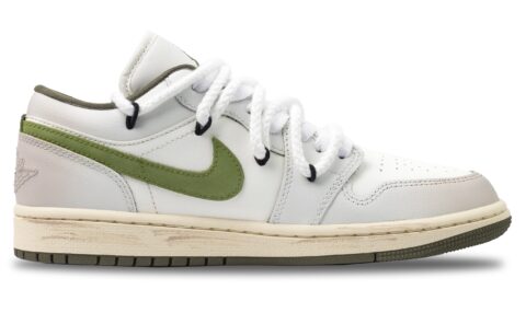 Jordan Air Jordan 1 Yunye Abrasion Resistant Low top Vintage Basketball Shoes Women’s White Gray