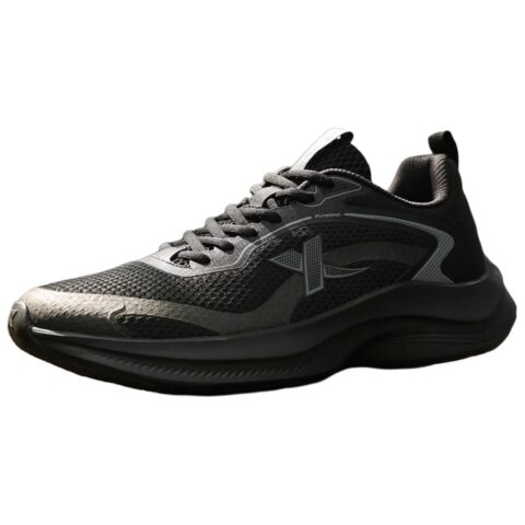 XTEP Cushioning Breathable Slip Resistant Low top Casual Sprint Running Shoes Men’s Black Gray