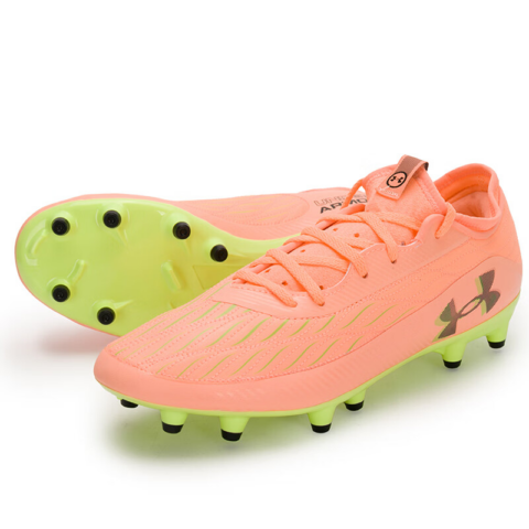 Under Armour FG Firm Ground Soccer Shoes Unisex Pink Green