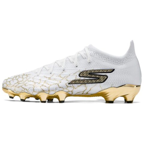 Skechers GO SOCCER MENS Cushioning, Wear Resistant Soccer Shoes Men’s White Gold