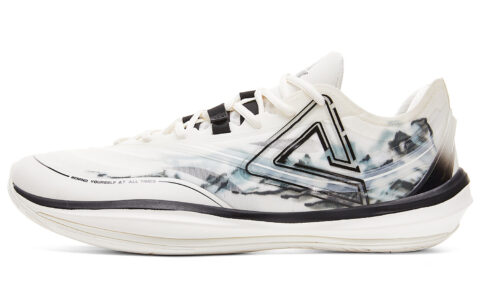 PEAK Cushioning Slip Resistant Low top Basketball Shoes Men’s Ivory Black