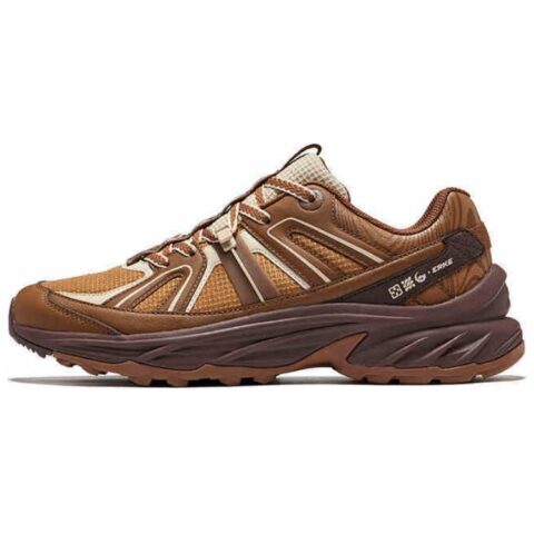 Erke Trail Slip Resistant, Abrasion Resistant, Coverage, And Rebound Low top Mountaineering Shoes Men’s Brown