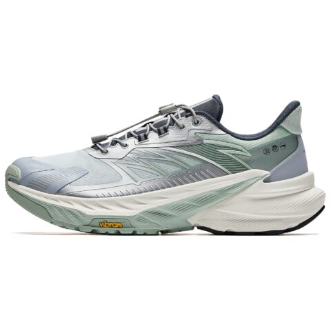 Anta Slip Resistant Abrasion Resistant Low top Trail Running Shoes Men's Gray Blue Green