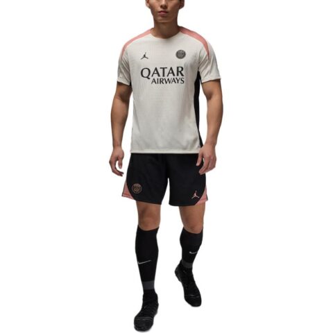 Jordan Sport Dri FITParis Saint Germain Soccer Jersey Men’s Ivory/Black/Rusty Pink/Black