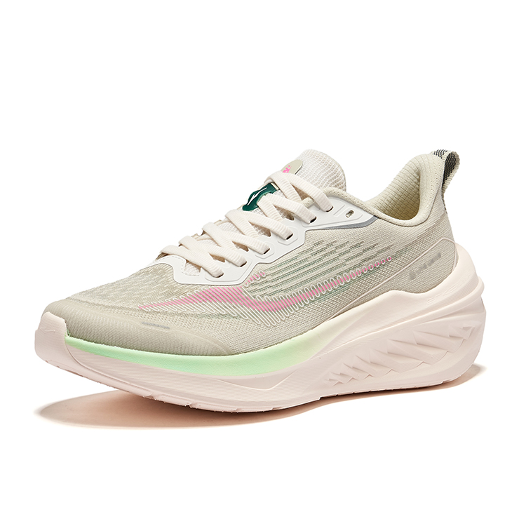 Erke Cushioning Abrasion Resistant Rebound Low top Casual Running Shoes Women’s White Green