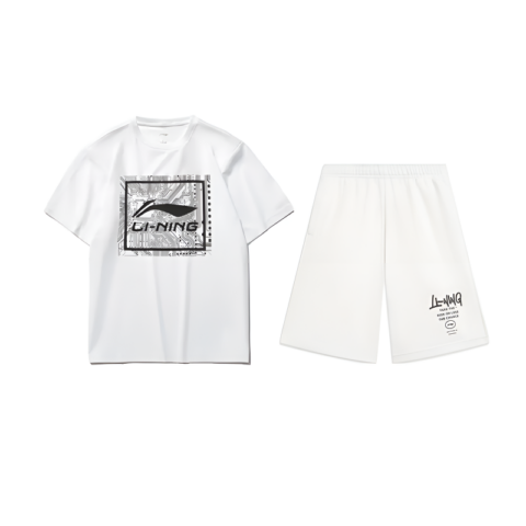 Li Ning Casual Sportswear Unisex White+White