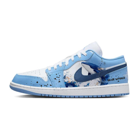 Jordan Air Jordan 1 Vintage Basketball Shoes Unisex Low Top White/Blue