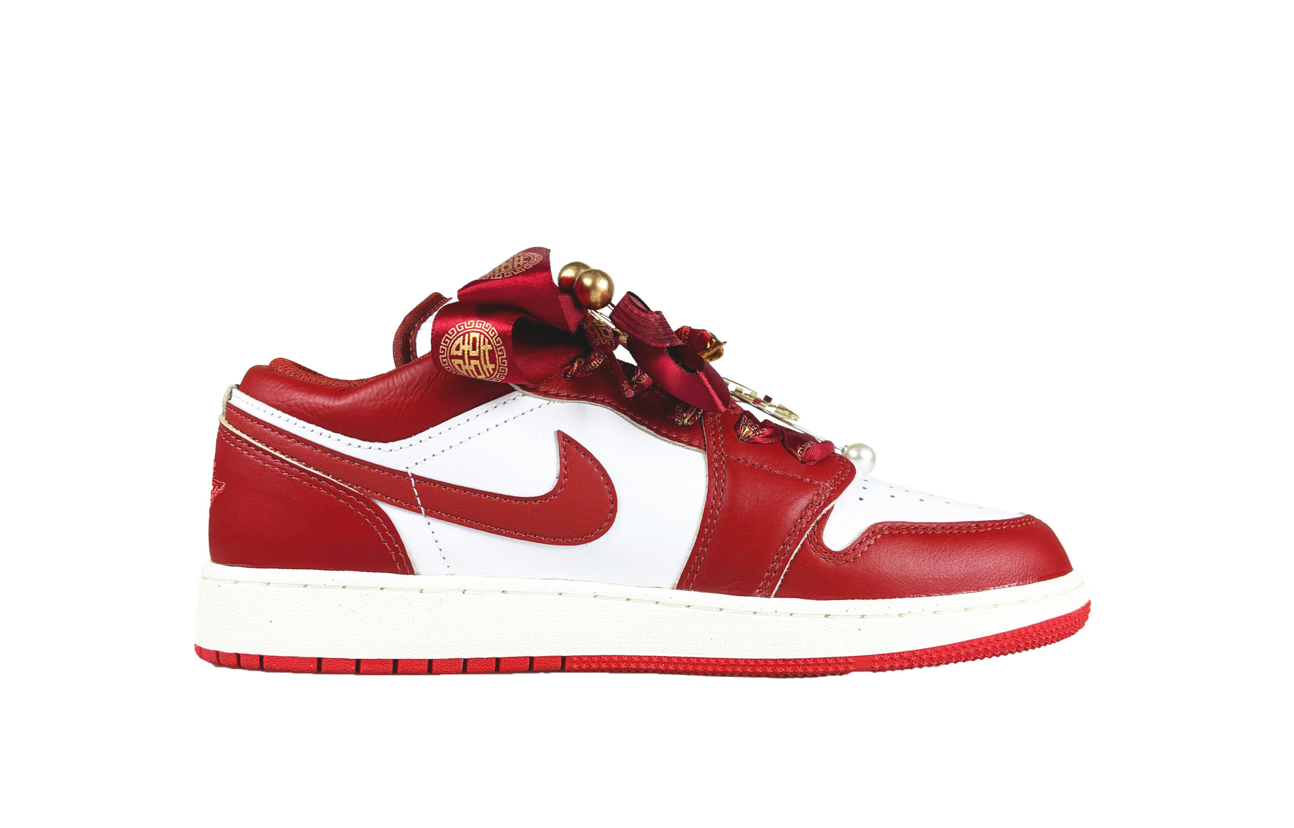 Jordan Air Jordan 1 GS Blooming Twin Flowers Slip Resistant Abrasion Resistant Low top Vintage Basketball Shoes Women’s