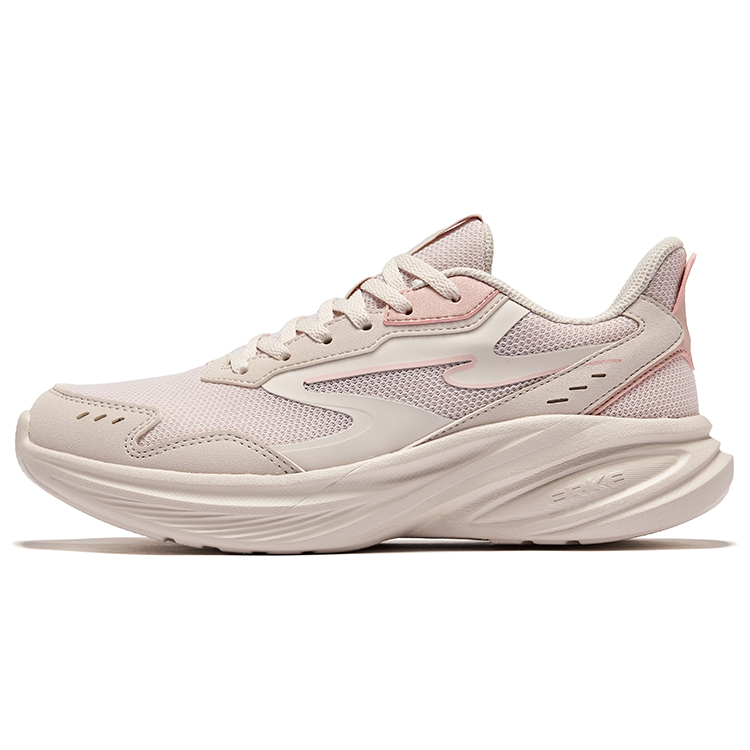 Erke Hunt Slip Resistant Lightweight Rebound Low top Running Shoes Women’s Painted Gray Clay Pink