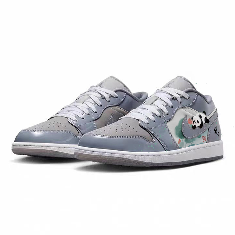 Jordan Air Jordan 1 Slip Resistant Abrasion Resistant Low top Vintage Basketball Shoes Unisex Blue