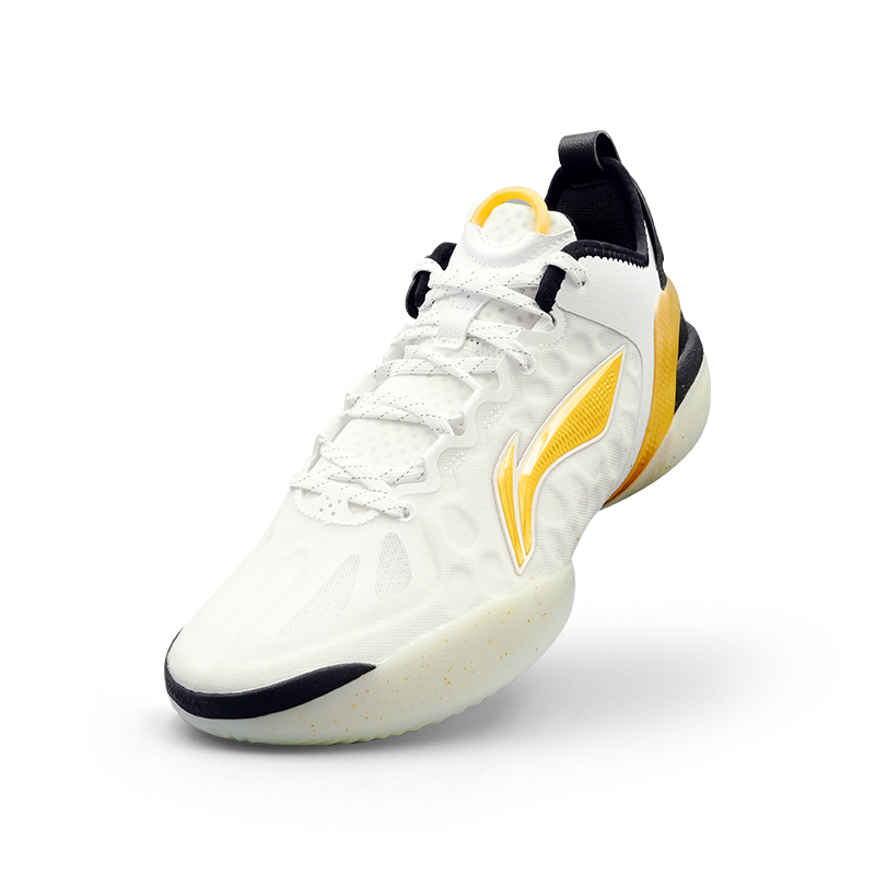 Li Ning Yushuai 19V2 Cushioning Abrasion Resistant Lightweight Low top Basketball Shoes Men’s White Black